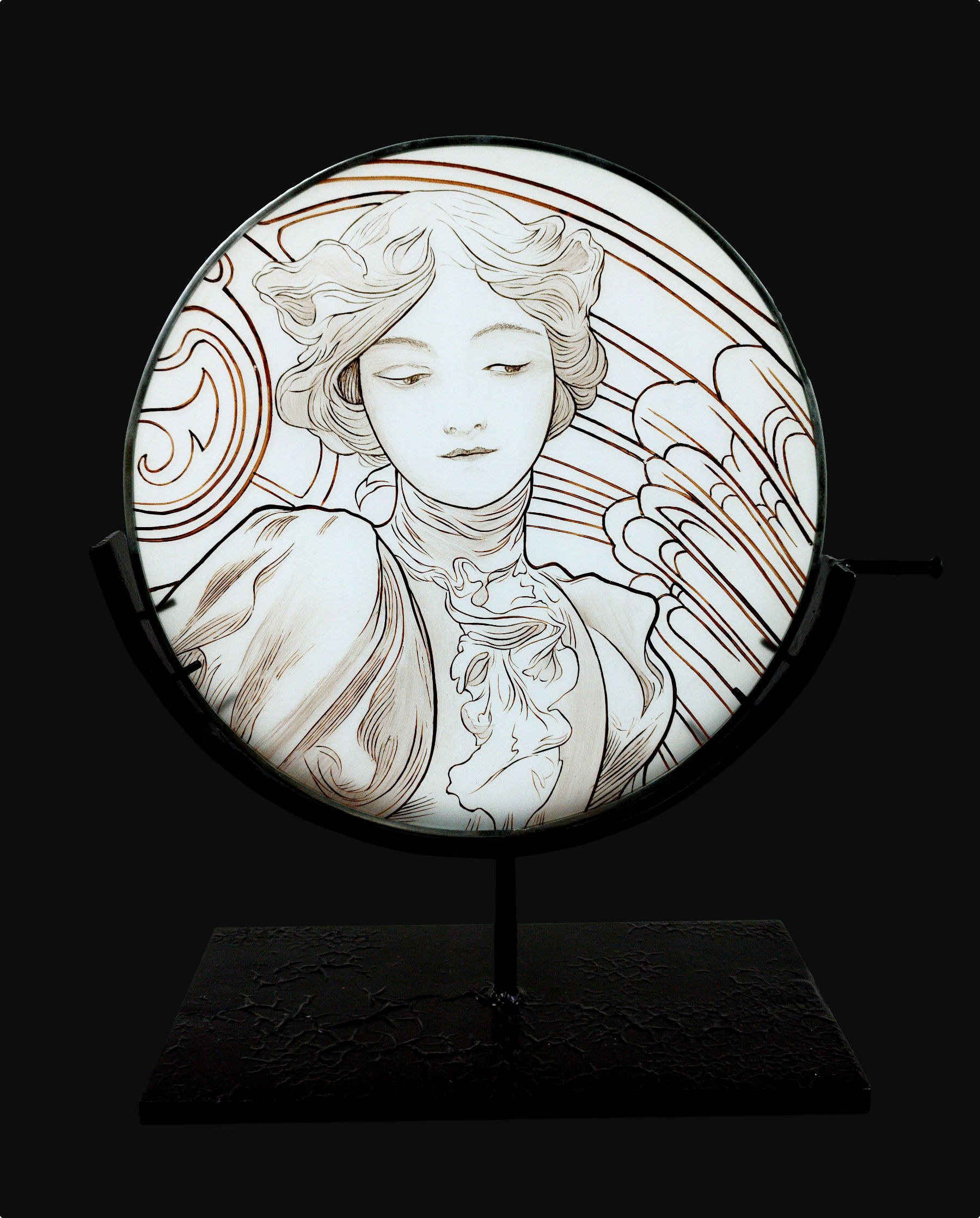 Flirt (Fragmento), de Alphonse Mucha