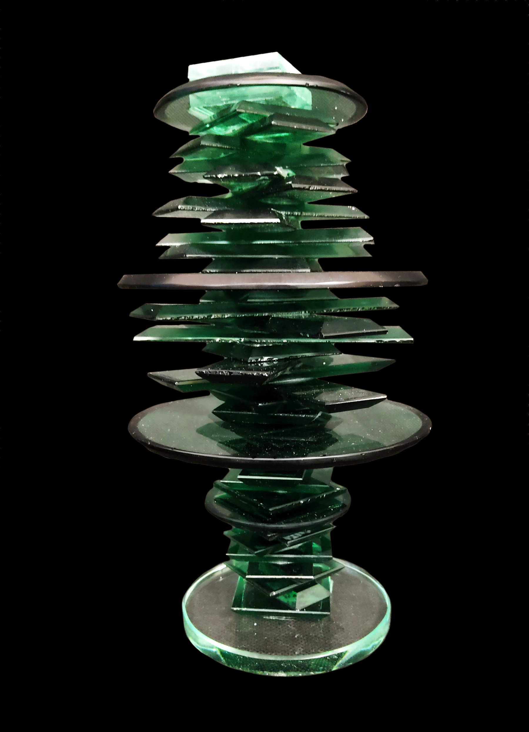 Botella en Verdes Bloques